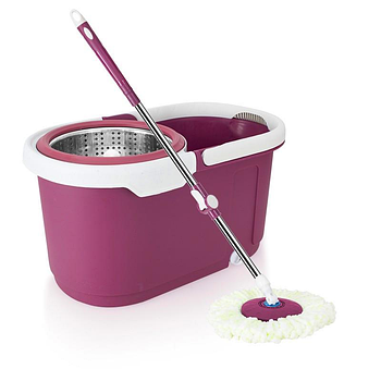 Швабра із відром та автоматичним віджимом Luxury Rotating Mop 10 л Бордова