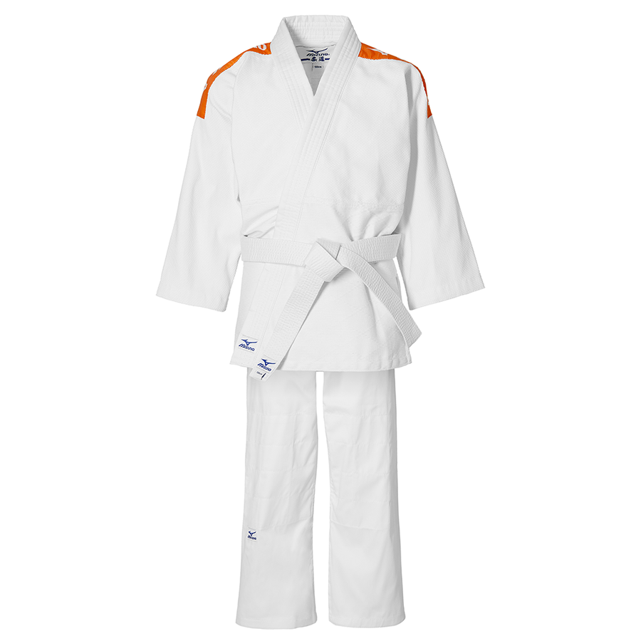 Дитячі дзюдоги з білим поясом Mizuno Kodomo Plus Belt Set JR біле 22GG1A3511-54