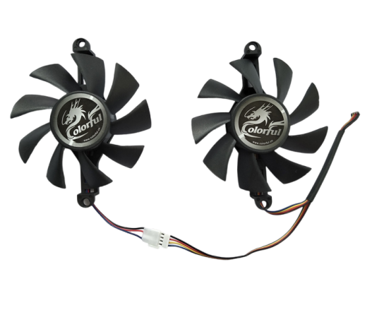 Вентилятор (кулер) Colorful 35407 для відеокарти GTX 950/960/1050/1060 комплект 2шт
