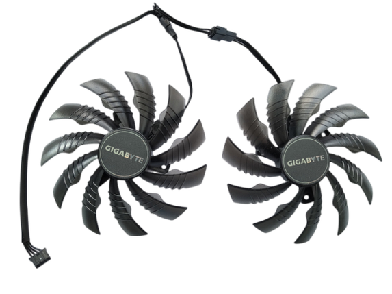 Вентилятор (кулер) Power Logic 53921 для відеокарти Gigabyte GTX 1650/1660Ti, RTX 2060/2070 (PLD10010S12H), фото 1