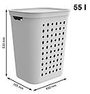 Кошик для білизни Rotho "JONA" 55л білий 10507, фото 2