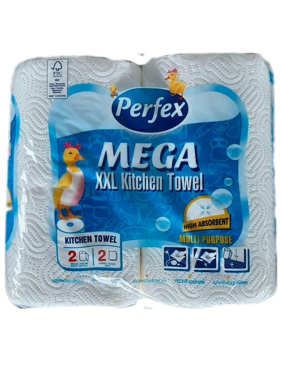 Паперовий рушник  Perfex  Mega 2PLY 2/1  2 рулони 2 шари, фото 1