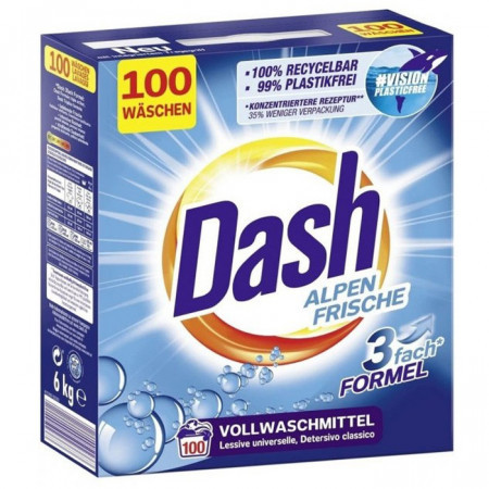 Пральний порошок - Dash - Alpen Frische - 6 кг (100 прань), фото 1