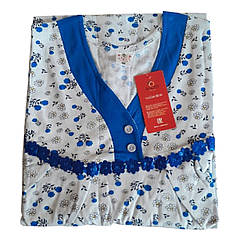 Нічні сорочки жіночі 100% бавовна FAZO-R з коротким рукавом розмір 48-50