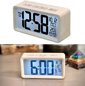 Електронний настільний годинник з LED-підсвіткою Technoline WQ296 Eco (White)