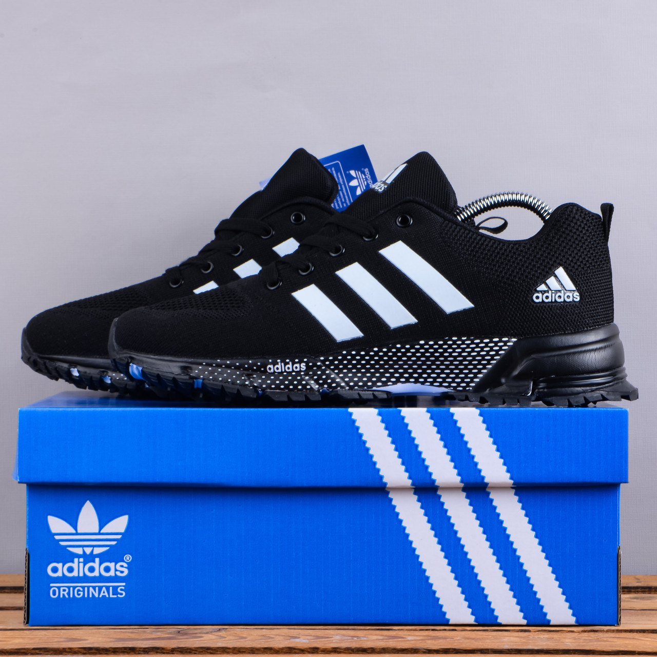 Акція Чоловічі Кросівки Adidas Marathon чорні, фото 1