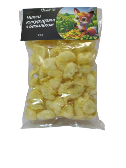 Чіпси кукурудзяні з базиліком Viand 75 г