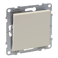 Перемикач одноклавішний перехресний 10А гвинтові клеми, Legrand SUNO cлонова кістка (721207)