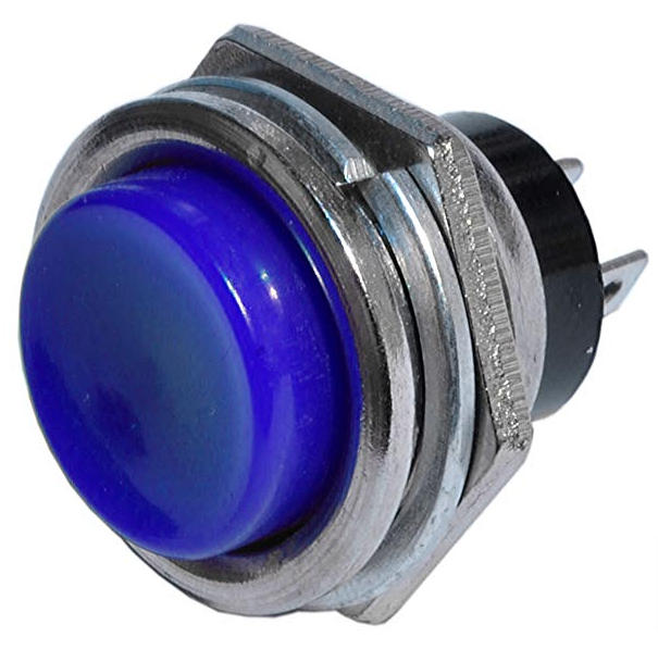 Кнопка DS-212 (PBS-26B) без фіксації OFF-(ON) синя