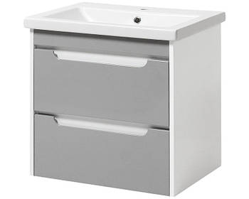 Тумба підвісна ЮВВІС Валенсія NEW GREY 60 см з умивальником Комо 60 см