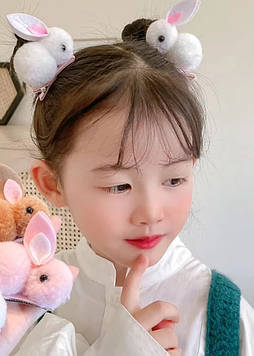 Шпилька затискач для волосся Кролик