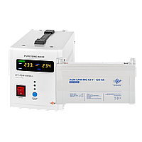 Комплект резервного живлення LogicPower ДБЖ + мультигелева батарея (UPS 800 + АКБ MG 1440W)