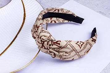 Жіночій широкий обруч на голову, обруч чалма для волосся