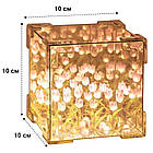 Зібраний нічник Нескінченні Тюльпани, 10х10см, у Подарунковій коробці, від батарейок / Світильник тюльпани, фото 7