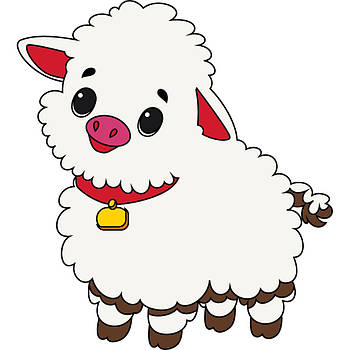 Дитяча картина-розмальовка на холсті Ягня Art Craft 25х30 см (15109-AC)