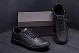 Кросівки з натуральної шкіри чорного кольору, фото 6