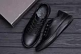 Кросівки з натуральної шкіри чорного кольору, фото 9