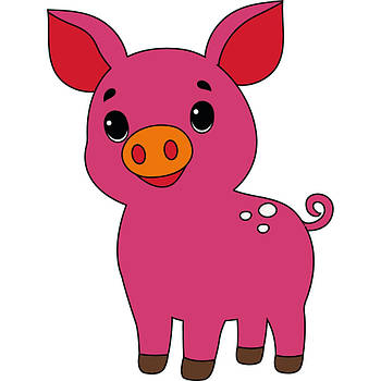 Дитяча картина-розмальовка на холсті Поросятко Art Craft 25х30 см (15110-AC)