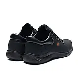 Спортивні чорні демісезонні чоловічі кросівки із натуральної шкіри, фото 10