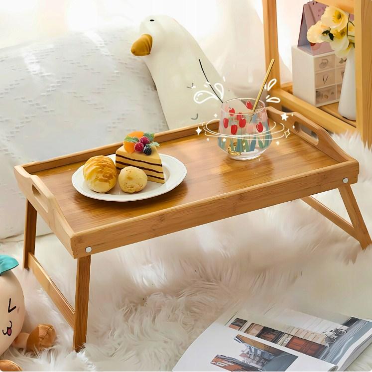 Бамбуковий складаний столик піднос для сніданку Ruhhy 25052, фото 1