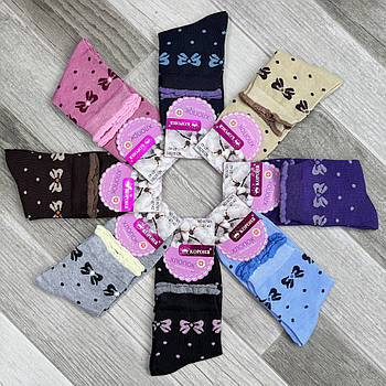 Шкарпетки жіночі демісезонні бавовна Корона, розмір 37-41, асорті, 2311