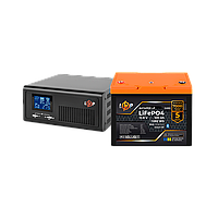 Комплект резервного живлення LP(LogicPower) ДБЖ + літієва (LiFePO4) батарея (UPS В1000 + АКБ LiFePO4 1280W)