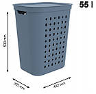 Кошик для білизни Rotho "JONA" 55л сірий 10507, фото 2