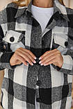 Тепла сорочка у клітину Monaco для вагітних, чорна, фото 6