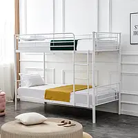 Дитяче двоярусне ліжко біле 90х200 см RODEZ метал (MEBEL ELIT) ME.RODEZ/90/B/LOZP