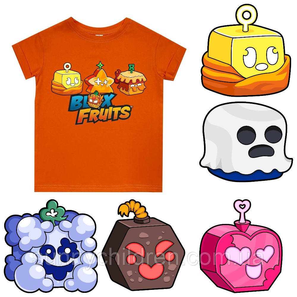 Футболки Blox Fruits для дітей та підлітків мерч