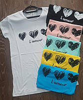 Футболки молодіжні, вибір кольорів (S-L) Туреччина гуртом купити від складу 7 км Одеса