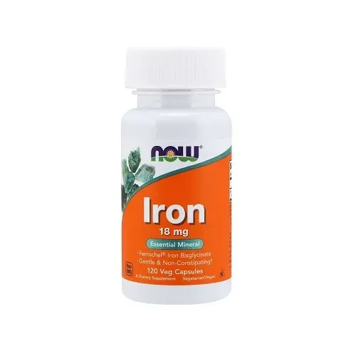 Мінерали NOW IRON 18MG FERROCHEL(R) 120 CAPS