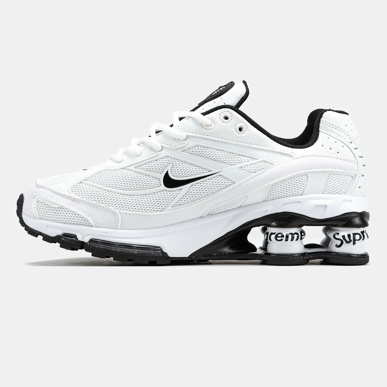 Чоловічі Кросівки Nike x Supreme Shox Ride 2 SP White Black / Найк Суприм Шокс Райд 2 СП