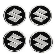 Наклейка на ковпаки Suzuki (60мм) чорна (4шт)