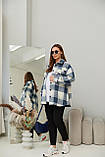 Тепла сорочка у клітину Monaco для вагітних, денім, фото 3