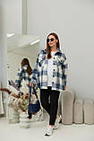 Тепла сорочка у клітину Monaco для вагітних, денім, фото 4