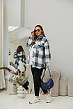 Тепла сорочка у клітину Monaco для вагітних, денім, фото 5