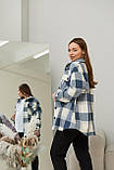 Тепла сорочка у клітину Monaco для вагітних, денім, фото 6