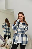 Тепла сорочка у клітину Monaco для вагітних, денім, фото 8
