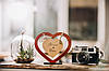 Оригінальна настільна валентинка у формі серця з іменною гравіюванням., фото 6