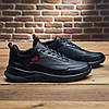 Чоловічі шкіряні кросівки (натуральна шкіра) чорні демісезонні для чоловіків на весну осінь, розміри 40-45, фото 3