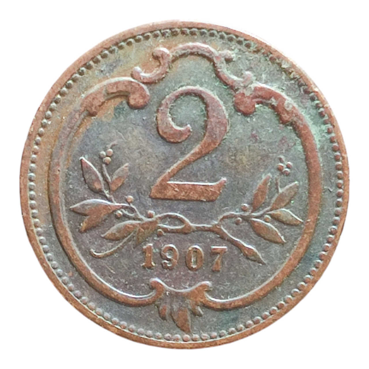 Австрія 2 гелера, 1907