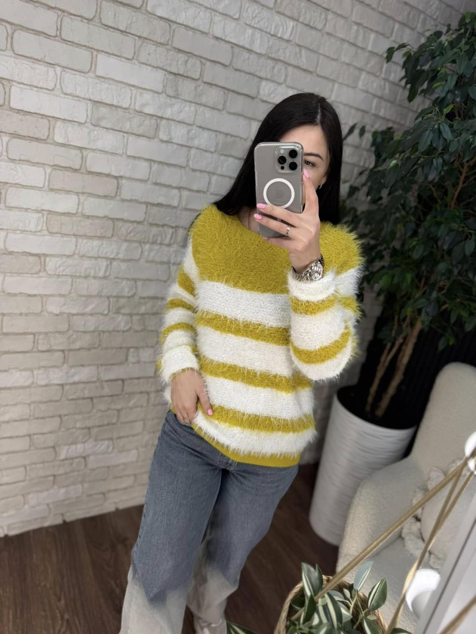 Теплий жіночий светр, тканина "В'язка" 48/50, 52/54 розмір 48/50