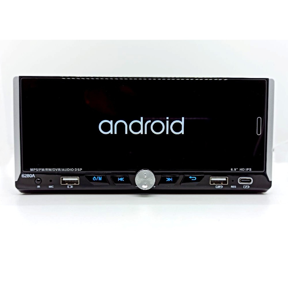 Автомагнітола із сенсорним екраном 6.9" 1DIN 6280А 4/32GB ANDROID магнітола із Carplay