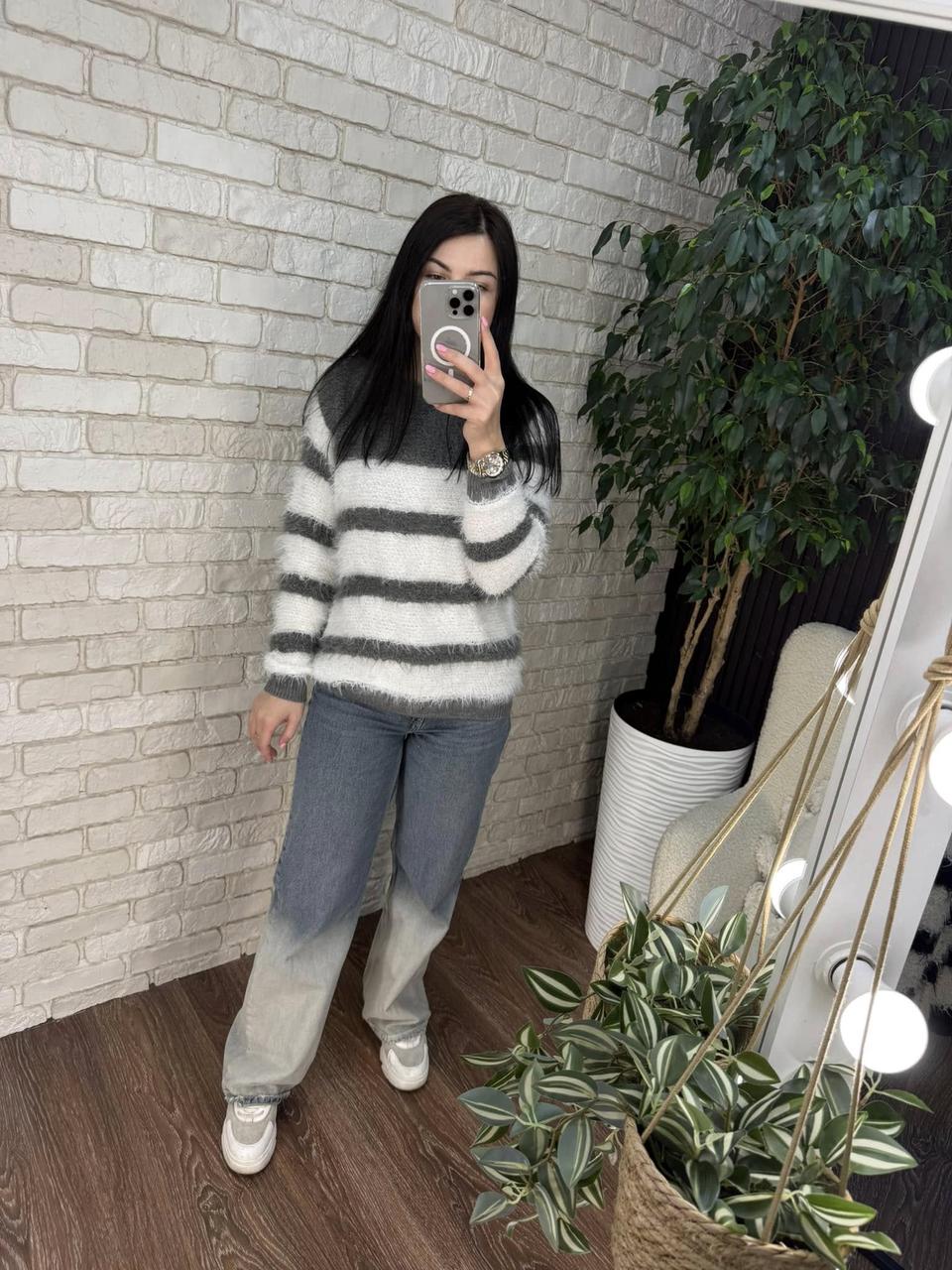 Теплий жіночий светр, тканина "В'язка" 48/50, 52/54 розмір 48/50