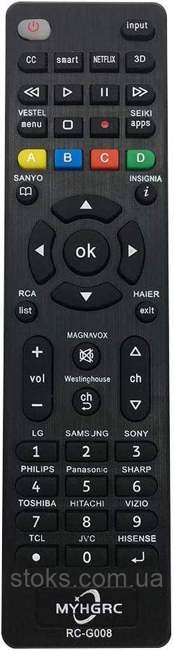 Універсальний пульт дистанційного керування для телевізора Samsung, LG, Sony, Philips, Sharp, Panasonic, Smart TV, TCL, HAIER..., фото 1