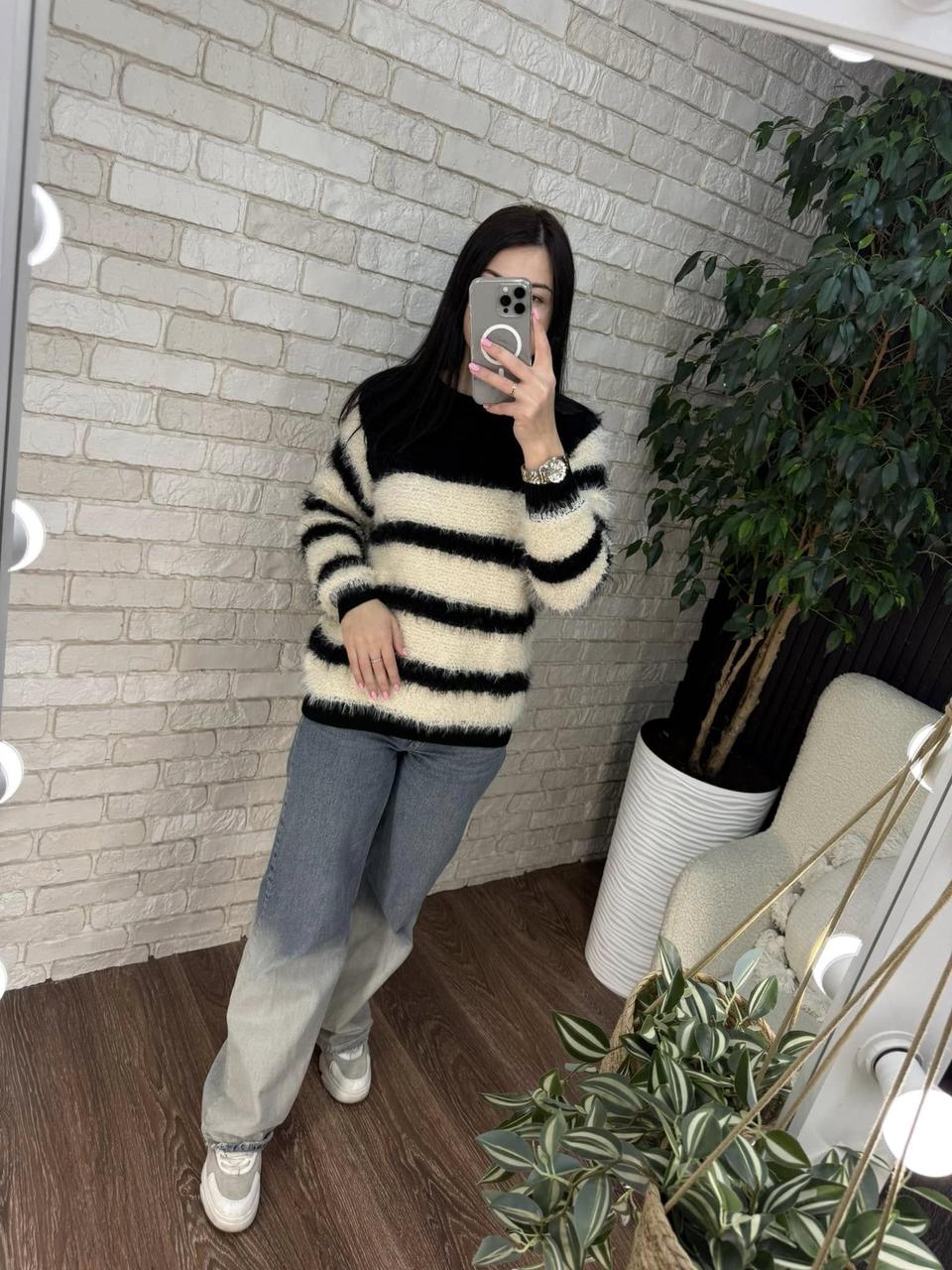 Теплий жіночий светр, тканина "В'язка" 48/50, 52/54 розмір 48/50