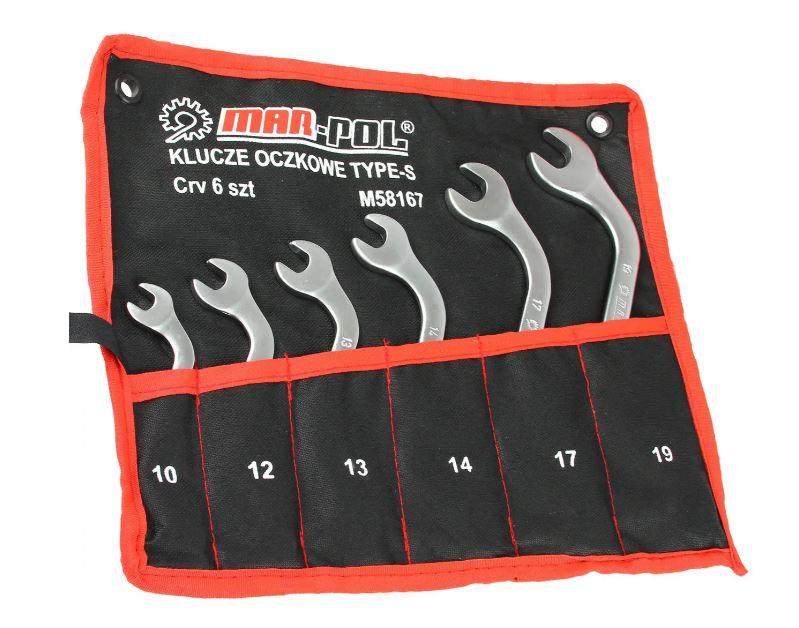 Набір комбінованих ключів S-подібної форми MAR-POL M58167 комплект 6 шт.
