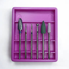 Набір фрез насадок для манікюру до фрезера (насадка, апаратний манікюр, нарощування, корекція нігтів)