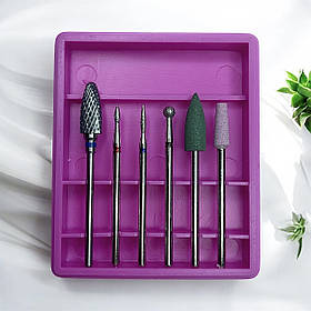 Набір фрез насадок для манікюру до фрезера (насадка, апаратний манікюр, нарощування, корекція нігтів)